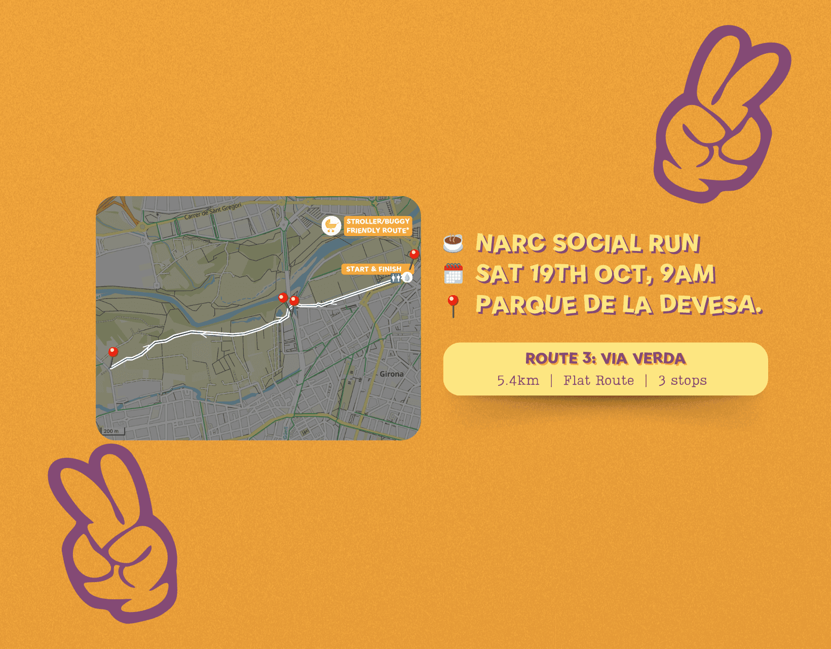 ✌🏽 NARC Social Run: 🍃 Route 3: Via Verda *stroller friendly cover image