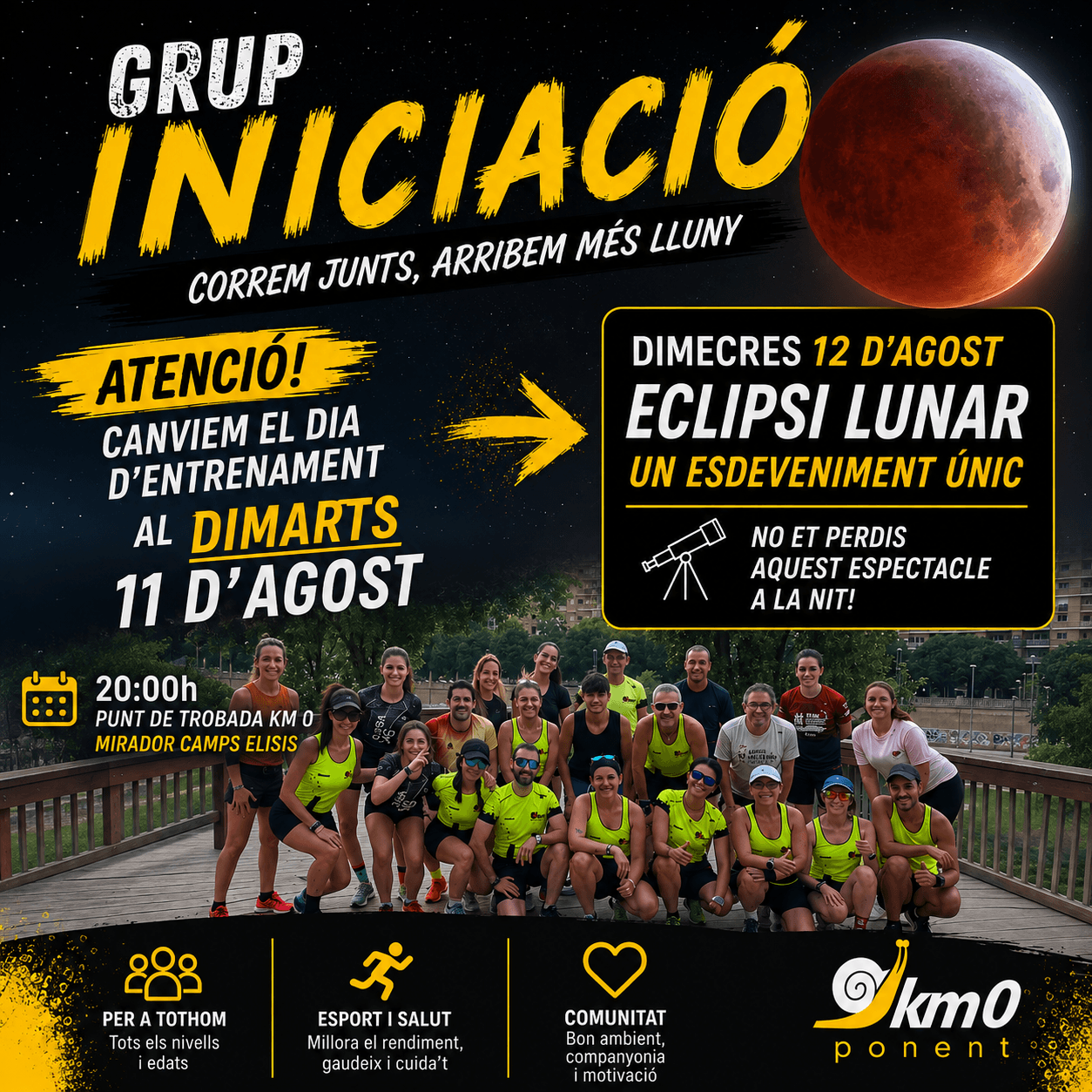 KM 0 ACOMPANYA, INICIACIÓ A CÓRRER 2026: ⚠️ AQUESTA SETMANA... CORREM DIMARTS! ⚠️ cover image