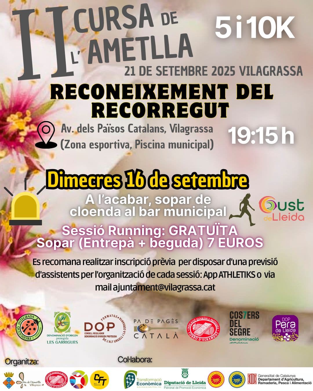 Reconeixement cursa de l'Ametlla Vilagrassa (5km/10km) cover image